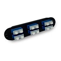 Megladon Manufacturing AP-COR-SCU-BL-12 ແອດຕເຕີ ແຜງຄອນເນັກ Fiber Adapter Panel, Mating Adapter Panel, Corning Footprint, SM, 12ct, SCUPC