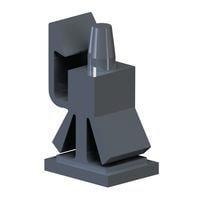 Essentra Components RLEHCBS-8-01BK ສະໜັບສະໜູນ CB Spt,Rvs Mnt,Edge Hld,Blk,.56 inSpc