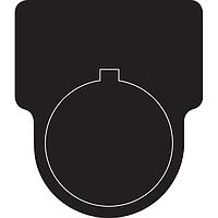 HellermannTyton 596-00407 ແບບປ້າຍຊື່ແບບໂຟມ, 1.2" x 1.5" ແບບປ້າຍປຸ່ມມີຮູ .88", PET, ສີດຳ, 250/ລົດ