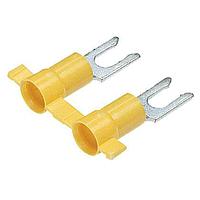 Panduit PV10-10LFB-2K ຂໍ້ຕິດຕັ້ງຂອງສາຍຫຼັກກະດານ Spade, ປົກກັນດ້ວຍວິນິນ