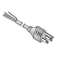 Kobiconn 173-53100-E ສາຍພະລັງງານບໍ່ມີປຸ່ມຮັບ 6'7' 3ສາຍ 18AWG ສີດຳ