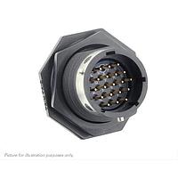 Eaton Souriau-Sunbank UTGX714D19PW ຮອບຮອງ Jam nut receptacle, ບໍ່ມີ backshell, ມີ 19 ຕິດຕໍ່ PCB ຊາຍ, IP68/69K ໃນສະພາບບໍ່ໄດ້ຕິດກັນ, keying W