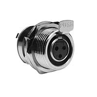 Amphenol Audio AG6MCC ຕົວເຊື່ອມຕໍ່ XLR ຂະໜາດນ້ອຍ 6 ໂພນ Mini XLR ຕິດຕັ້ງບໍລິເຄື່ອງ G ປະເພດຜູ້ຊາຍ ຕິດຕໍ່ດ້ວຍການຂັດ ສີນິເຄວ່ນສຳເລັດ