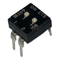 CTS Electronic Components 209-2MS ສະຫນັບ DIP SPST 2 ສ່ວນສະຫນັບ