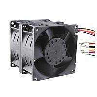 Delta Electronics, Inc. GFC0812DW-DV55 ພັນຫລັງ DC Tubeaxial, 80x76mm, 12VDC, ລົດລົງລົດ, 4 ສາຍນໍາ, ຕາມລະດັບ, PWM