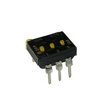 CTS Electronic Components 209-3MSTFD ສະຫນັບ DIP ຜ່ານຮູ, DIP SWITCH ທອງ, 3-ຂາ, ຕົວກະທົບລະດັບກາງ, ການປິດການທາງລຸ່ມ, ການປິດການທາງດ້ວຍເຊື້ອກ, ອອບ, ແບບຂາສົງກົງ, ກະປ່ອງທູບ