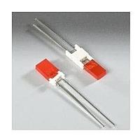 BIVAR RL11505BC ຕົວບອກກະດານວົງຈອນ LED ການປະກອບ LED ຕັ້ງຕົວ, ຄວາມຍາວ 0.15 ນິ້ວ, LED ແດງ/ຂຽວ HE 5 mm ມີເລນສແບບກະຈົກຂາວກະຈົກກະຈົກຂາວ, ຜ້າໄນລອນຂາວ, 635/568 nm