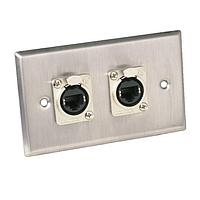 NEUTRIK 208E ແຜ່ນປິດຜິວ WALLPLATE DUAL NE8FDP