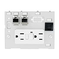 Murrelektronik 4000-68000-4120000 ໂມດູນ Ethernet I/O MODLINK MSDD DBL COMBI INSERT USA 2XNEMA 5-15, GFCI+2xRJ45 ຍິງ/ຍິງ + 1x3A fuse, ມີການປ້ອງກັນການສະຕິດສອດ