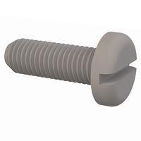 Essentra Components 012528P075 ພັນສລອດເດດ Pan Slotted Screw, 1/4-28 Thread, 3/4 Lg