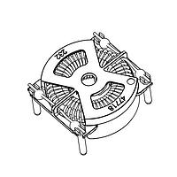 Vicor 47718-232 ອຸປະກອນກັບກັນສະພາບທົ່ວໄປ 2.2mH 8A Common Mode Choke