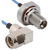 Amphenol SV Microwave FB292-047-MRSMA-060 ການປະກອບສາຍ RF 2.92mm BKHD F SMA R/A M 6" Cable