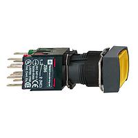 SCHNEIDER XB6DF5G5B ປຸ່ມກົດສະຫນອງ Rect Yellw Push-Push 1NO 1 nc 120V
