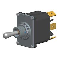 Carling Technologies STJ1E1-53 ສະຫນັບສະຫນູນ Toggle 16A 12/24V ON-OFF-ON 1P QC ບໍ່ມີການປິດກັນແຜ່ນ