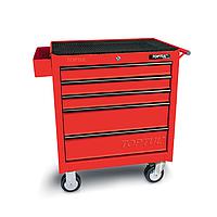 TOPTUL TCAA0502 5-Drawer Mobile Tool Trolley - General SERIES - ສີແດງ