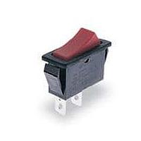 E-Switch R4FBLKBLKEFO ສະຫນອງສະລິບ Rocker SPST Off-(On) ສີດຳ