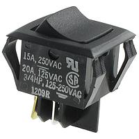 Carling Technologies RGSCC201-R-B-B-0 ສະລິດສະລອງ MINI ROCKER SWITCH DPST QUICK CONNECT