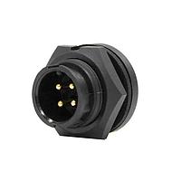 Switchcraft W7381-4PG-P-300 ຕູ້ຕໍ່ມາດຕະຖານຮູບວົງມົນ Mini-Con-X Panel, 4-pin 16, ຜູ້ຊາຍ, PC Tail (0.187 in), ຈຳນວນຫຼາຍ