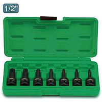 TOPTUL GDAI0701 -  7PCS 1/2 inch DR. Star Bit Impact Socket Set