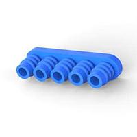 AMP Connectors - TE Connectivity 2029362-1 ຕົວເຊື່ອມຕົ້ນສາຍແລະປະຕູສົດ 05P UMNL ສີຟ້າ GANG WIRE SEAL