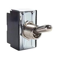 Carling Technologies 2GL54-73 ສະຫນັບສະຫນູນ Toggle Switch 2-pole, ON - None - ON, 10A/15A 250VAC/125VAC 3/4 HP, ບໍ່ມີແສງສະຫວ່າງ Bat Style Toggle Switch ມີຂໍ້ຕໍ່ສູດດ້ວຍການຍຶດດ້ວຍສະກຣູ