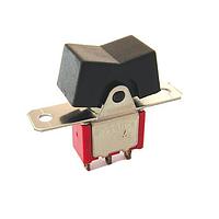 E-Switch 3003P1R6BLKM1QEBLK** ສະຫນັບສະຫນູນ Rocker 5A 120VAC 28VDC, 2A 250VAC