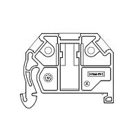 Amphenol Anytek DTF0100G ອຸປະກອນຢືດຂາວ Terminal Fixture ທີ່ເໝາະສົມສຳລັບ 35mm Din Rail ກວ້າງ: 6mm ສີເທາ