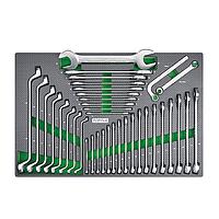 TOPTUL GED3701 ການປະສົມປະສານ, Double Open End &amp; Double Ring Wrench Set (37 pcs)