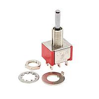 E-Switch 100DP3T1B1M1QEH ສະຫນອງສະຫນອງປ່ຽນສະຖານະ DPDT SLDR MNT