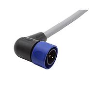 Bulgin PXP4002/003/02P ເສັ້ນສາຍອາເຊນເຊີ / ເສັ້ນສາຍອັກຊັເຕວເຕີ ສາຍສະເພາະຕິດຕັ້ງພ້ອມສາຍຍືນຍົງ - ມຸມຂວາ - 3m - 2 ຕິດຕໍ່ - ປລັກ