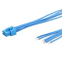 Molex 226245-2062 Discrete Wire Mini-Fit Versa Color-to-Pigtail CBL ASSY 4.2P DR 150mm Lgth 6 Ckt ສີຟ້າ