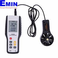 Total Meter HT-9819 ຈໍ LCD ດິຈິຕອລ CFM/CMM ເຄື່ອງວັດແທກຄວາມໄວລົມ