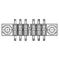 AMP Connectors - TE Connectivity 1-534284-6 ການປະກອບຊ່ອງ 40 MODIV VRT DR SFMT W/TIN DIP