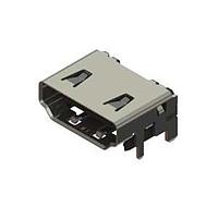 EDAC 694D119-664-011 HDMI HDMI ປະເພດ-A 30µ" ການຊຸດທາງອອກ Au ມຸມຂວາ SMT LCP ຕົວປ້ອງກັນ ສີດຳ