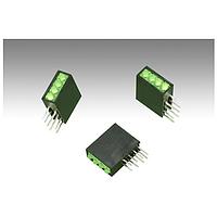 BIVAR H485CGD-RP ຕົວບອກກະບອດ LED LED Assembly, ມຸມຂວາ, 1.8mm LED, ລະດັບສີ່, 1 ສະຖານີ, ສີຂຽວ, ເລນສແບບກະຈາຍແສງ, ການກັບຄືນຂອງຂະໜາດພິເສດ.