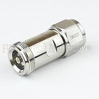 Fairview Microwave SM4429 4.1/9.5 Mini DIN Female to N Male Adapter (6 Ghz,  IP67 Mated)