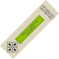 Matrix Orbital BLK202A ອັດເຊີດເຂົ້າ PC Bay, ຕົວອັກສອນ LCD ພື້ນຫຼັງເຫຼືອງ/ຂຽວ ຂໍ້ຄວາມສີດຳ