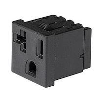 Schurter 3-146-730 ຕົວເຊື່ອມ NEMA ສາຍອອດເຕີ 5-20R, ການຕິດຕັ້ງປຸກໃນ, ດ້ານຫນ້າ, ເທີມິນາລ໌ IDC, ຕາມແກນຫົວກຽມ, ສີດໍາ