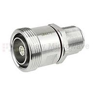 Fairview Microwave SM4470 Bulkhead 7/16 DIN Female to 4.1/9.5 Mini DIN Female Adapter (6 Ghz,  IP67 UnMated)