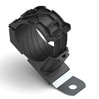 HellermannTyton 151-02031 ຮັບກັບຮັບກັບ Ratchet P-Clamp, 1.38 - 2.01" ຂະໜາດກໍ່ມົດ, 30 ຍາວ, 0.51" ຂະໜາດຮູ Hole, PA66HIRHSUV/SS304, ສີດຳ, 140/ctn