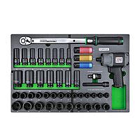 TOPTUL GED4645 1/2" DR. Torque Wrench &amp; Air Impact Wrench Socket Set (46 pcs)