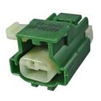 Aptiv 55200200 ຕົວເຊື່ອມຕໍ່ 2 ທາງ ຜູ້ຍິງ APEX 2.8 ປິດກັນນ້ຳ ສີຂຽວເຂົາ CONN