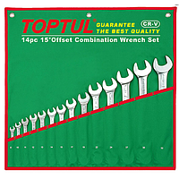 TOPTUL GAAA1213 15° Offset Standard Combination Wrench Set (12 pcs)
