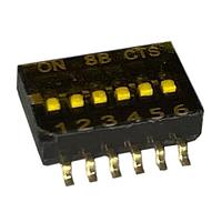 CTS Electronic Components 218-6LPSTRF ສະຫນັບ DIP 6 ຕໍ່ຕຳ ຮູບແບບຕ່ຳ ການປິດປ້ອງດ້ານລຸ່ມ ເທັບປ້າຍ Off