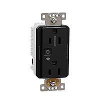 Square D SQR441U1BKW ປຸ່ມຮັບສະຫນອງ WI-FI 15A TR RECEPTACLE ENERGY MON BK